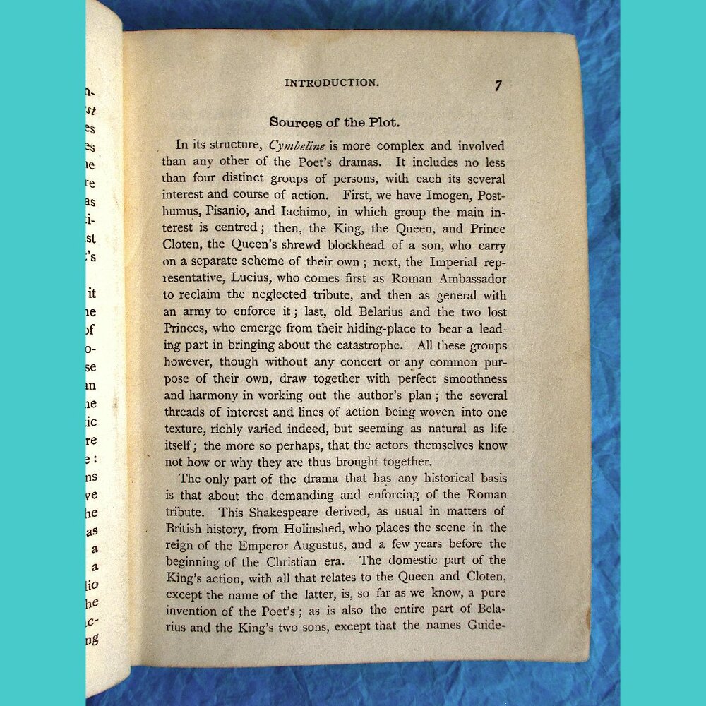 Antique Book (1909) Shakespeare's Tragedy of Cymbeline, Intro by Henry N. Hudson - Picture 9 of 16